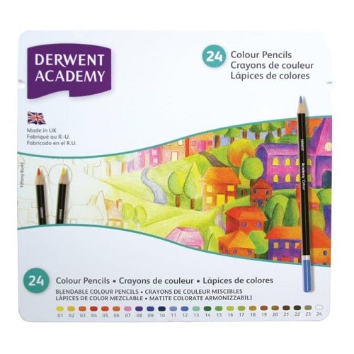 Derwent® Academy 24 Coloured Pencils Set