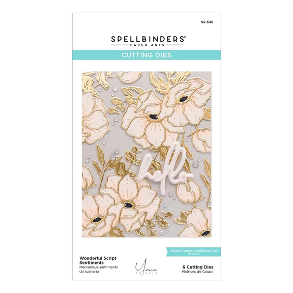 Spellbinders™ Anemone Blooms Collection - Wonderful Script Sentiments