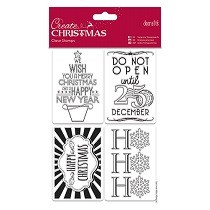 DoCrafts® Create Christmas Collection - 135mm x 195mm Mini Clear Stamps, Gift Tags
