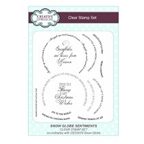 Creative Expressions A5 Clear Stamp Set - Snow Globe Sentiments by Sue Wilson