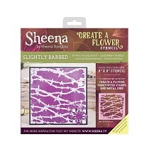 Sheena Douglass® - Create-a-Flower 8 x 8 Stencil - Slightly Barbed