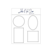 John Next Door by John Lockwood - Media Plate Set of 4, (Square, Rectangle, Oval & Circle)