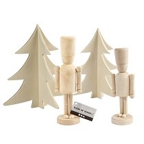 Creativ Company® Plain Wooden Nutcracker Christmas Collection (4 pcs)