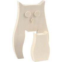 Creativ Company® Plain Wooden 2-in-1 Owls Set (2 pcs)