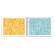 Sizzix® Textured Impressions™ Embossing Folder Set 2PK - Reading, Writing & Arithmetic by Emily Humble™