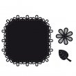 Marianne D® Craftables Die Set 3pk - Lace Square, Stitched  w/Flower & Leaf