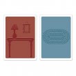Sizzix® Textured Impressions™ Embossing Folder Set 2PK - Foyer by Karen Burniston™