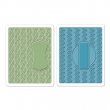 Sizzix® Textured Impressions™ Embossing Folder Set 2PK - Sassy & Circle Labels by Karen Burniston™