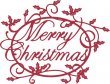 Cheery Lynn Designs® Die - Merry Christmas Holly Sentiment