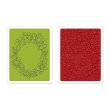 Sizzix® Textured Impressions™ Embossing Folder Set 2PK - Wreath & Flowers by Stephanie Ackerman™