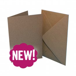 Craft UK© Ltd - 7 x 10 Kraft Cards & Envelopes, 25 pk