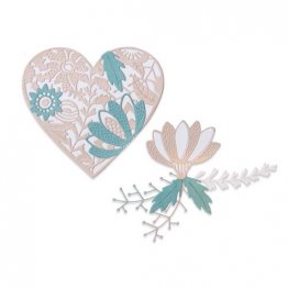 Sizzix® Thinlits™ Die Set 9PK - Bold Floral Heart by Jenna Rushforth®
