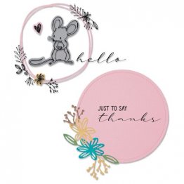 Sizzix™ Framelits™ Die Set 8PK w/Stamps - Hello Mouse by Lisa Jones®