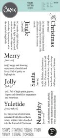Sizzix® Clear Stamps Set (7PK) - Festive Dictionary Definitions by Pete Hughes®