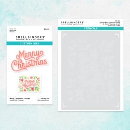 Spellbinders™ Layered Christmas Collection - Layered Merry Christmas Foliage Die & Stencil Bundle