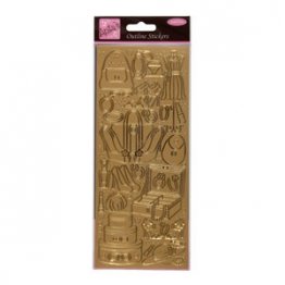 Anita's® Outline Stickers - Handbags & Gladrags, Gold