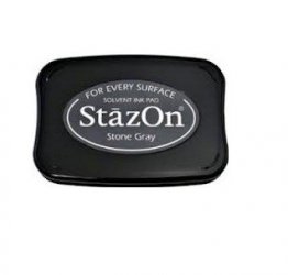 TSUKNEKO® StazOn™ Solvent Ink Pad - Stone Grey