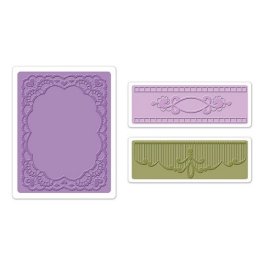 Sizzix® Textured Impressions™ Embossing Folder Set 3PK - Oval Lace by Debi Adams™
