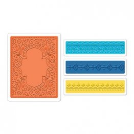 Sizzix® Textured Impressions™ Embossing Folder Set 4PK - Moroccan by Dena Designs™
