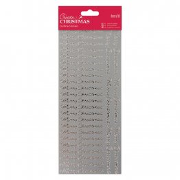 DoCrafts® Create Christmas Outline Stickers - Merry Christmas, Silver