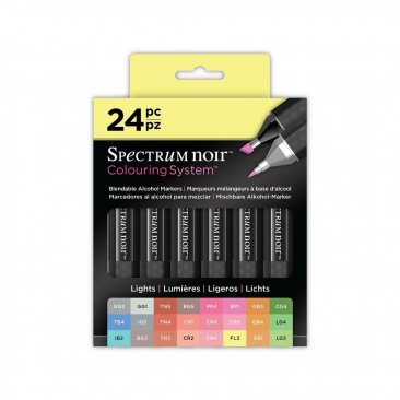 Spectrum Noir™ 24 Pen Box Set by Crafter's Companion - Lights