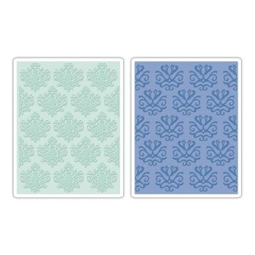 Sizzix® Textured Impressions™ Embossing Folder Set 2PK - Classical Beauty & Baroque Wallpaper by Scrappy Cat™
