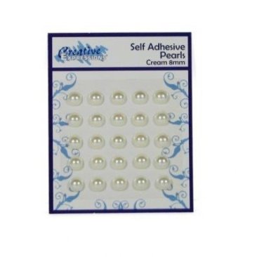 Creative Expressions® Self Adhesive Pearls - 8mm Cream
