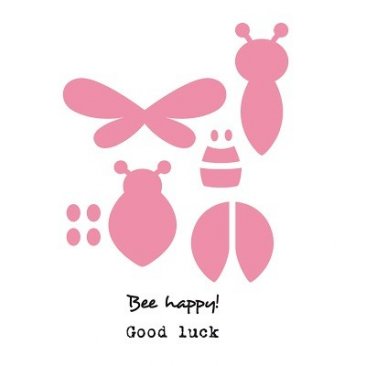 Marianne D® Collectables Die Set (w/Stamps)  6pk - Build-a-Character, Bee & Ladybird w/Sentiments