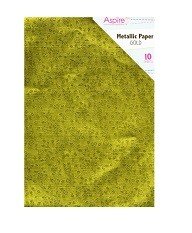 AspireCrafts® Crafting A4 Gold Paper Pack (10pcs) - Garden Roses