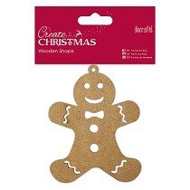 DoCrafts® Create Christmas Collection - Wooden Shape, Gingerbread Man