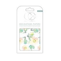 Craft Consortium© 3 x Decoupage Specialist Paper Sheets - First Bloom
