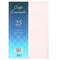 Craft UK© Ltd - A4 Pink Rose Essentials Paper Stock, 100gsm, 25 pk (Marble Effecr)