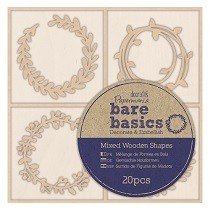 Papermania® Bare Basics Wooden Shapes (20pcs) - Wreaths