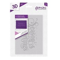 Crafter's Companion™ Gemini™ 5 x 7 3D Embossing Folder - Season's Greetings