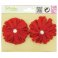 Feltables® Fashion Embellishment - Ribbon Flowers Duo (Red)