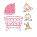 Marianne D® Collectables Die Set (w/Stamps)  2pk - Baby & Cot