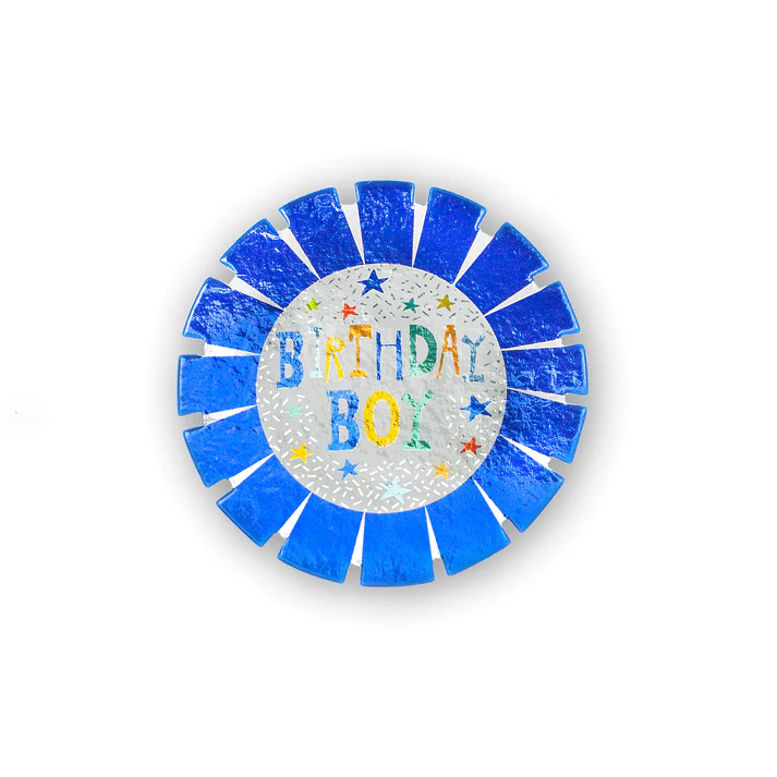 On The Wall™ Partyware - Board Rosette Birthday Badge - "BIRTHDAY BOY"