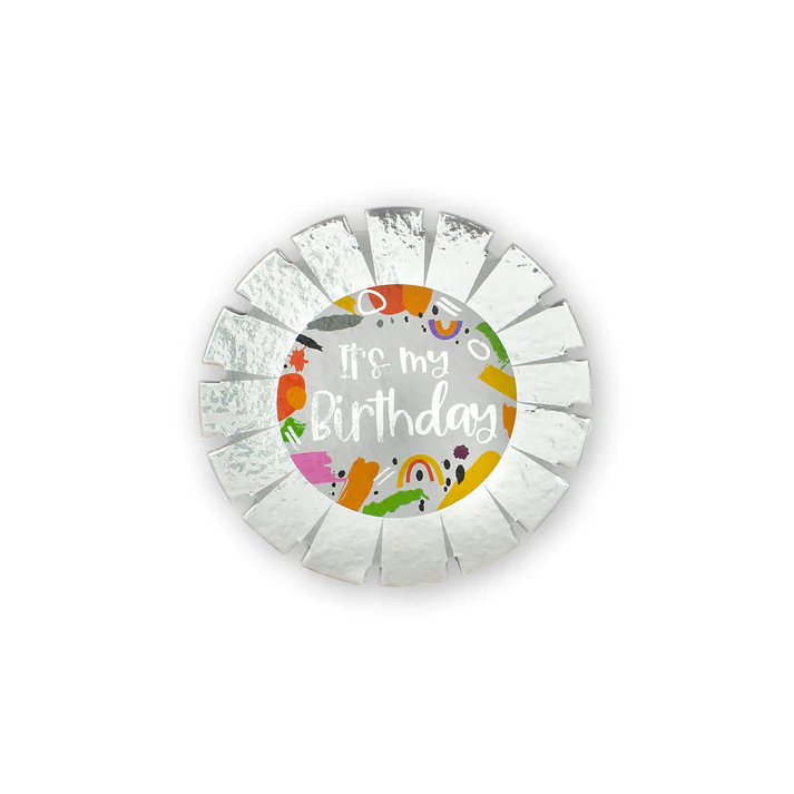 On The Wall™ Partyware - Board Rosette Birthday Badge - " IT'S MY BIRTHDAY " (BRIGHT)