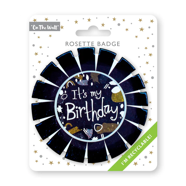 On The Wall™ Partyware - Board Rosette Birthday Badge - " IT'S MY BIRTHDAY"