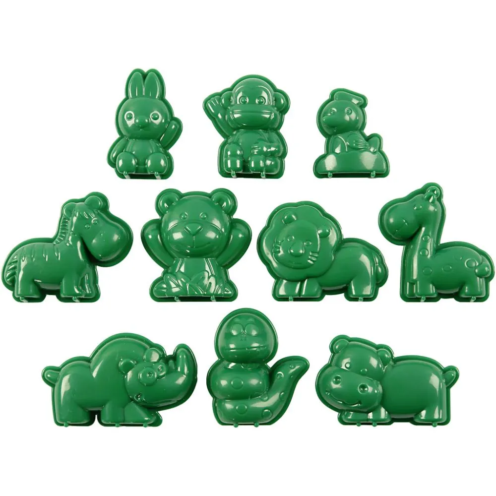 Creativ Company® Cute Animals, Plastic Moulds (10 pcs)