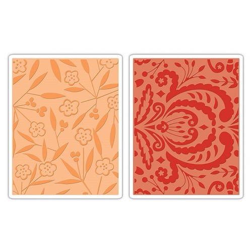 Sizzix® Textured Impressions™ Embossing Folder Set 2PK - Thickets & Swirls by Dena Designs™