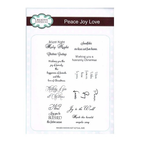 Creative Expressions A5 Clear Stamp Set - Peace Joy Love