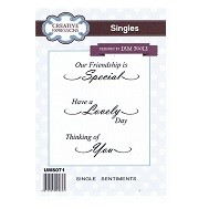 Creative Expressions Singles Stamps - Single Sentiments by Sam Poole