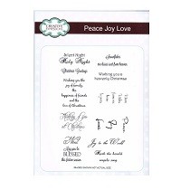 Creative Expressions A5 Clear Stamp Set - Peace Joy Love