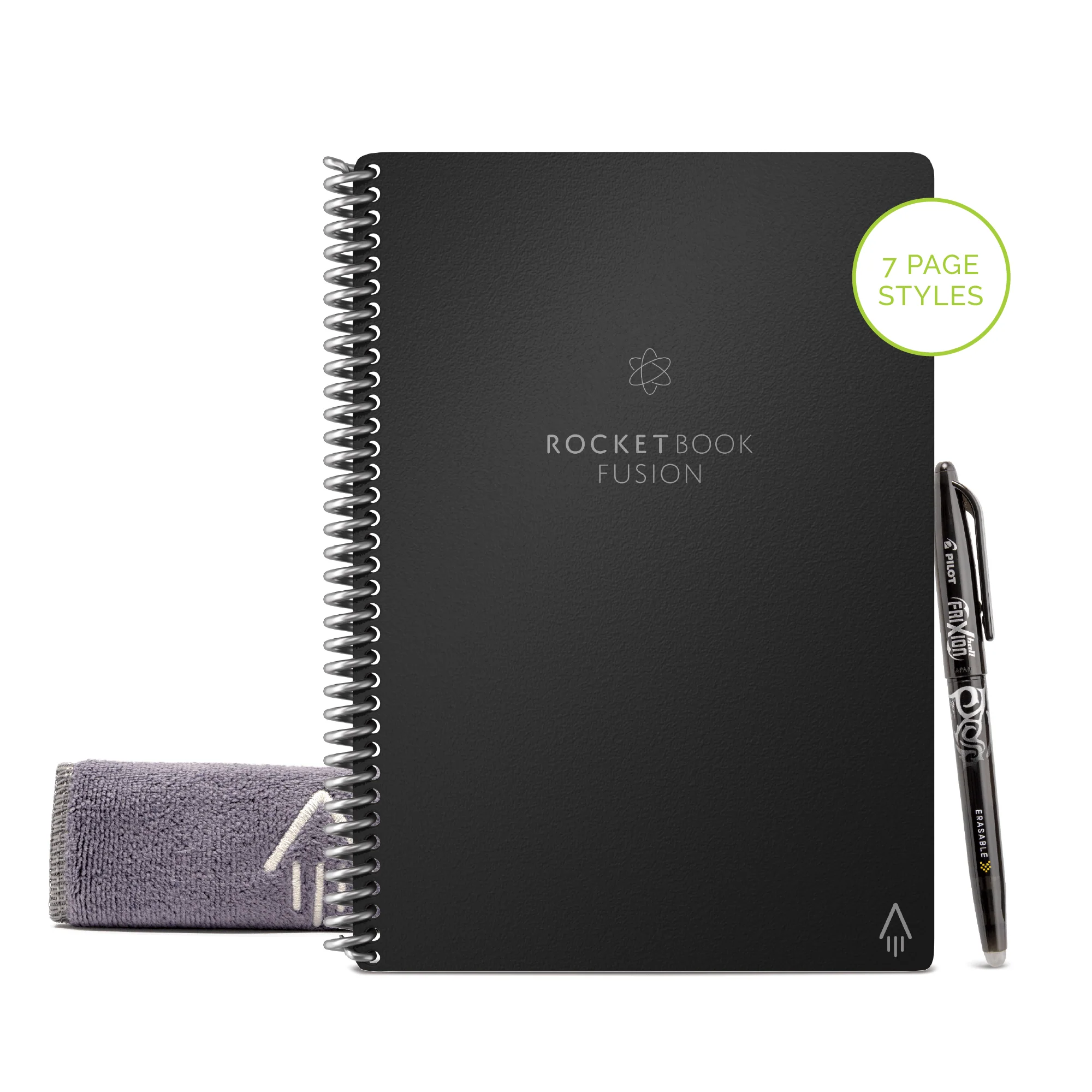 Rocket Book© FUSION - Smart Note Book: Infinity Black, 42  Styled Pages - A5