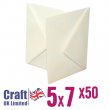 Craft UK© Ltd - 5 x 7 Ivory Envelopes, 50 pk