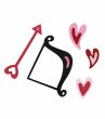 Sizzix™ Medium Sizzlits® Die Pack - Cupid Bow & Arrow w/Hearts Set by Scrappy Cat™