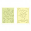 Sizzix® Textured Impressions™ Embossing Folder Set 2PK - Ferns & Seed Packet by Jen Long™