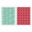 Sizzix® Textured Impressions™ Embossing Folder Set 2PK - Love #4 by Scrappy Cat™