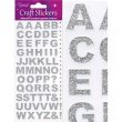 Eleganza® Craft Stickers - Alphabet, Block - Sparkling Silver